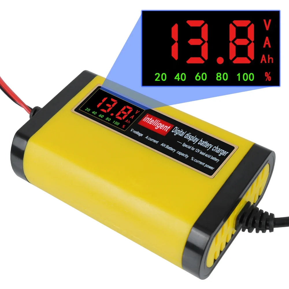 2A Smart 3-Stage Car Battery Charger – AGM, GEL & Lead Acid