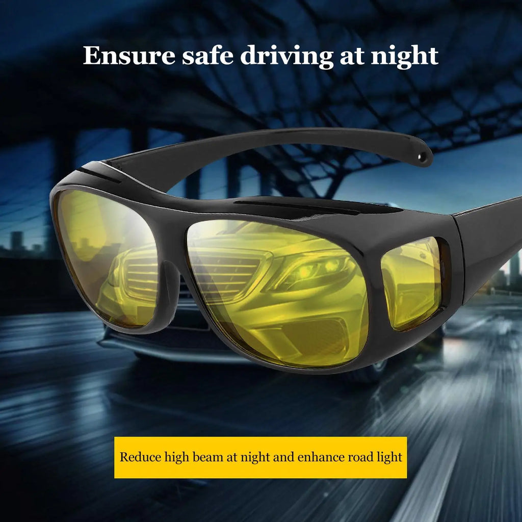 Oversized Night Driving Glasses – Anti-Glare Fit Over Rx