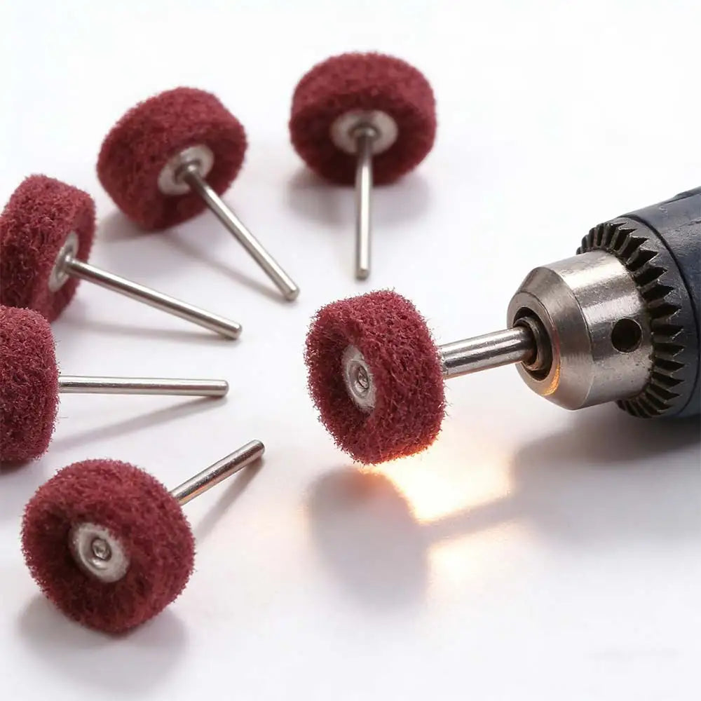10pcs Nylon Fiber Abrasive Drill Brush – Polishing & Buffing Set