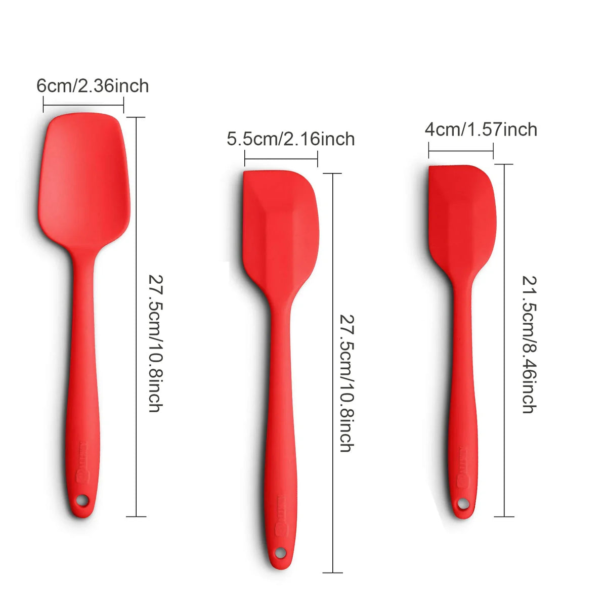 3-Piece Silicone Spatula Set – Heat-Resistant Baking Tools