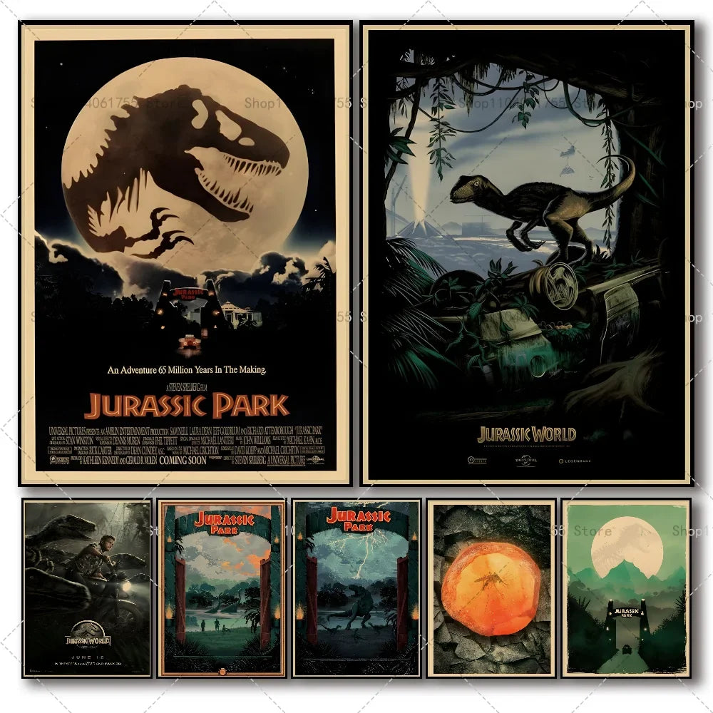 Dinosaur Jurassic Park Wall Poster – Waterproof Self-Adhesive Art