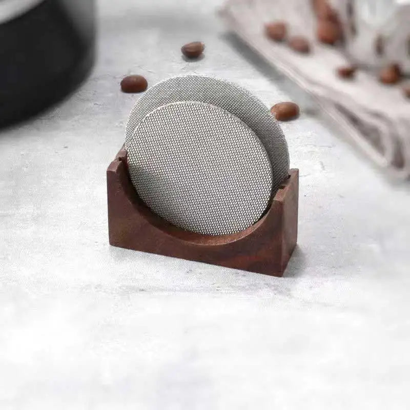 Walnut Espresso Puck Screen Stand – 51/53/58mm Portafilter