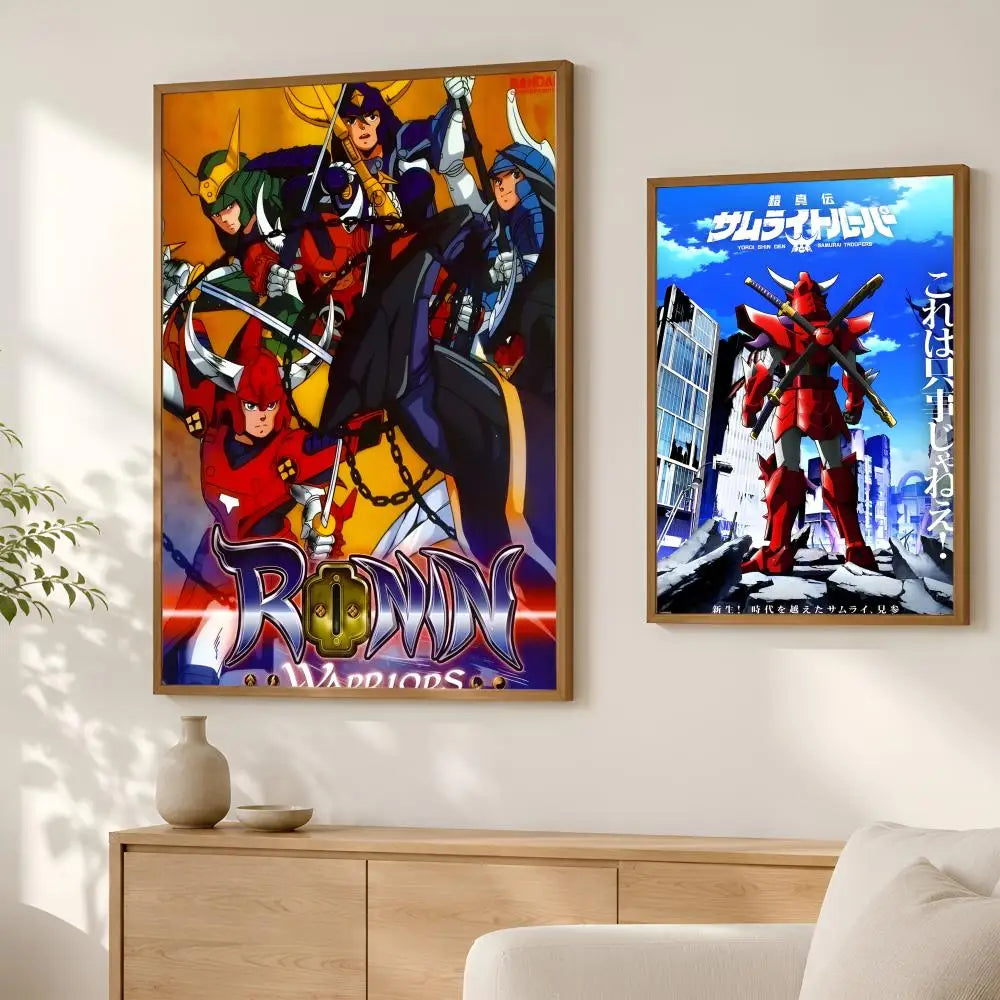 Ronin Warriors Anime PVC Wall Poster – Self-Stick HD Art Decor
