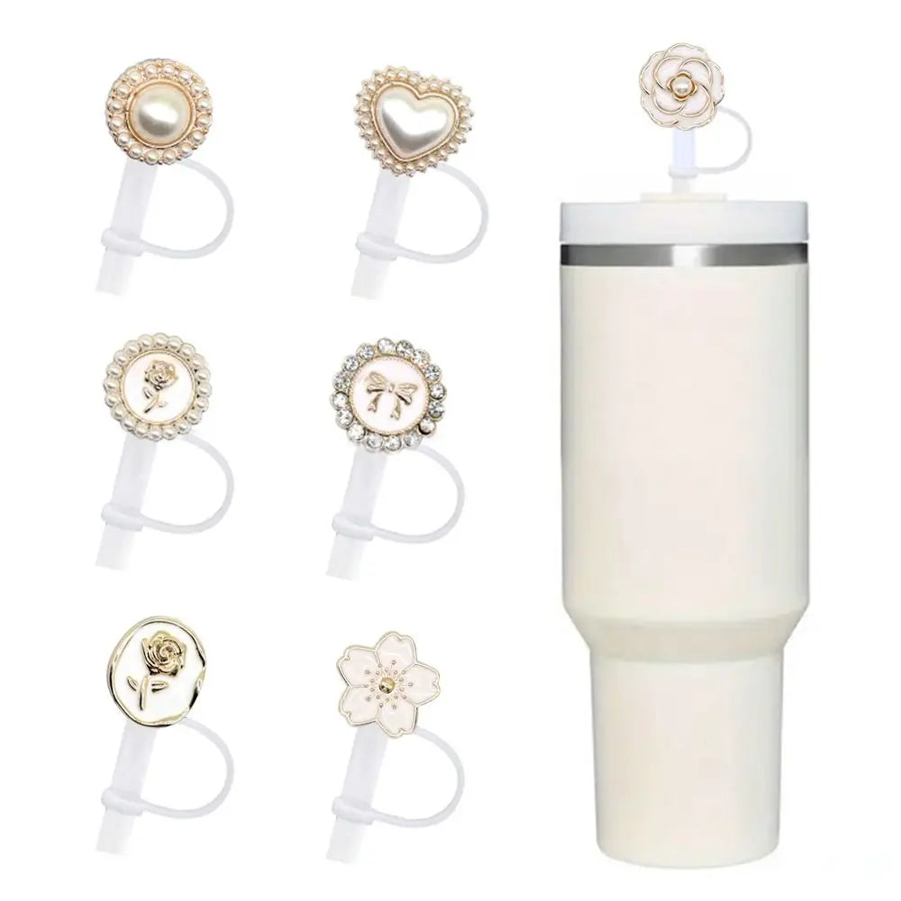 Silicone Straw Cover Cap Dust-proof Bell Flower Topper Stanley