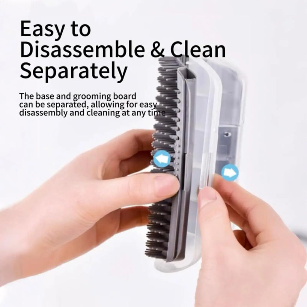 Wall Mounted Self-Cleaning Pet Grooming Brush & Comb