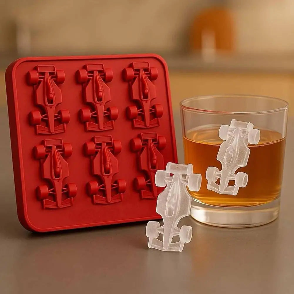 Formula Racing Car Ice Mold F1 Silicone Jelly 6-Cavity 3D Race