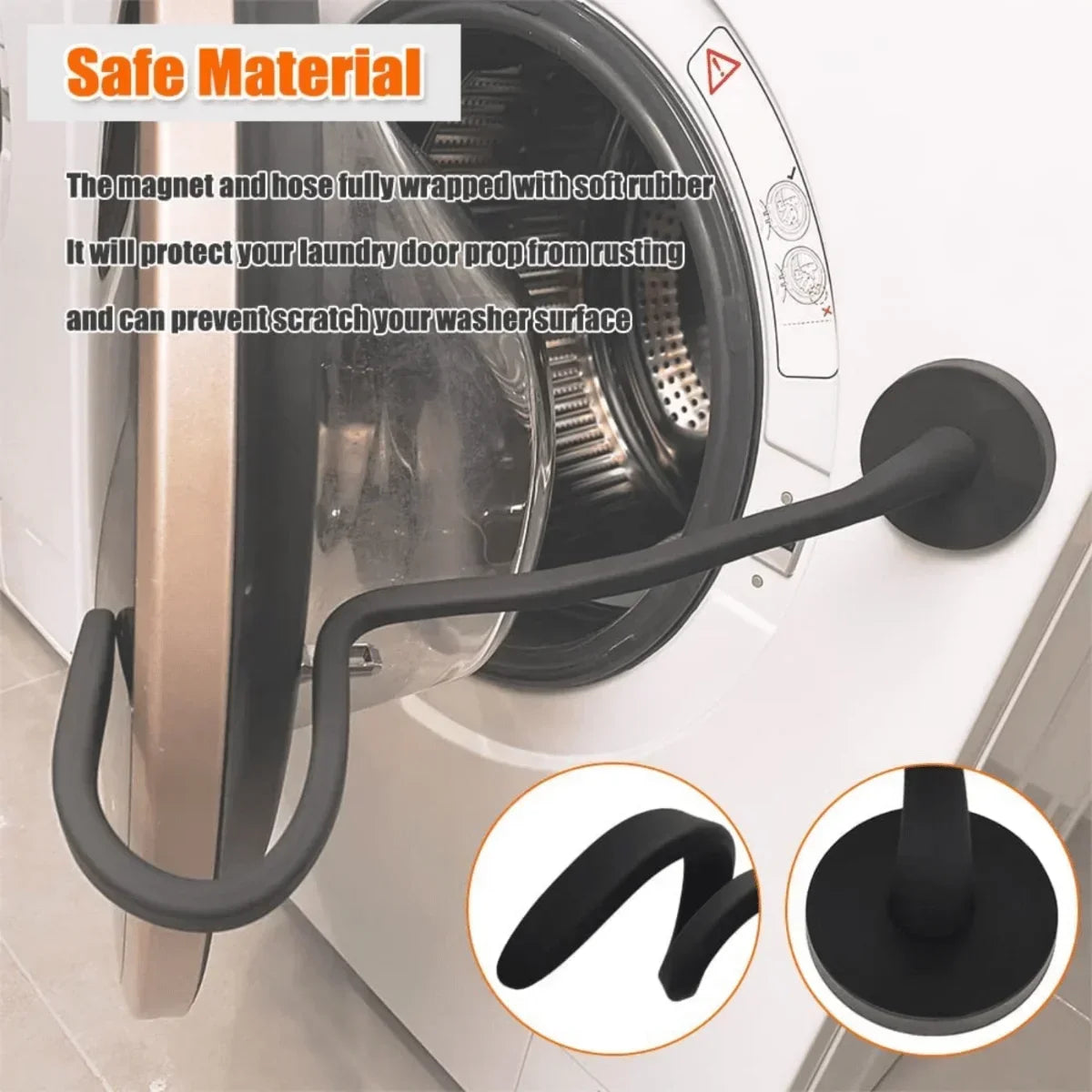 Silicone Washing Machine Door Holder Magnetic Washer Prop Keep Open