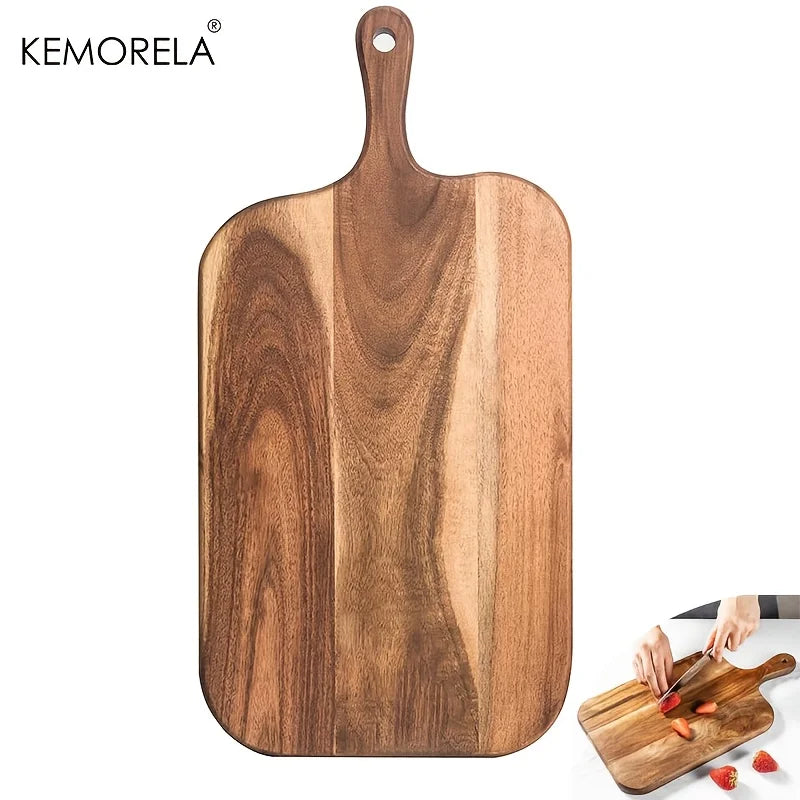 Acacia Wood Cutting Board with Handle | Butcher Block – 2 Sizes