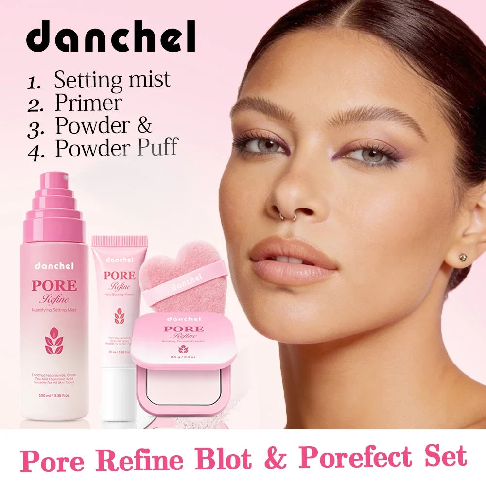 Danchel 4-Piece Pore-Blurring 12H Matte Oil Control Makeup Kit
