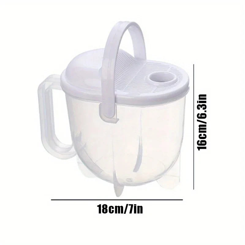 Rice Washer Hand-free Washing Basin Sieve Plastic Panning Basket