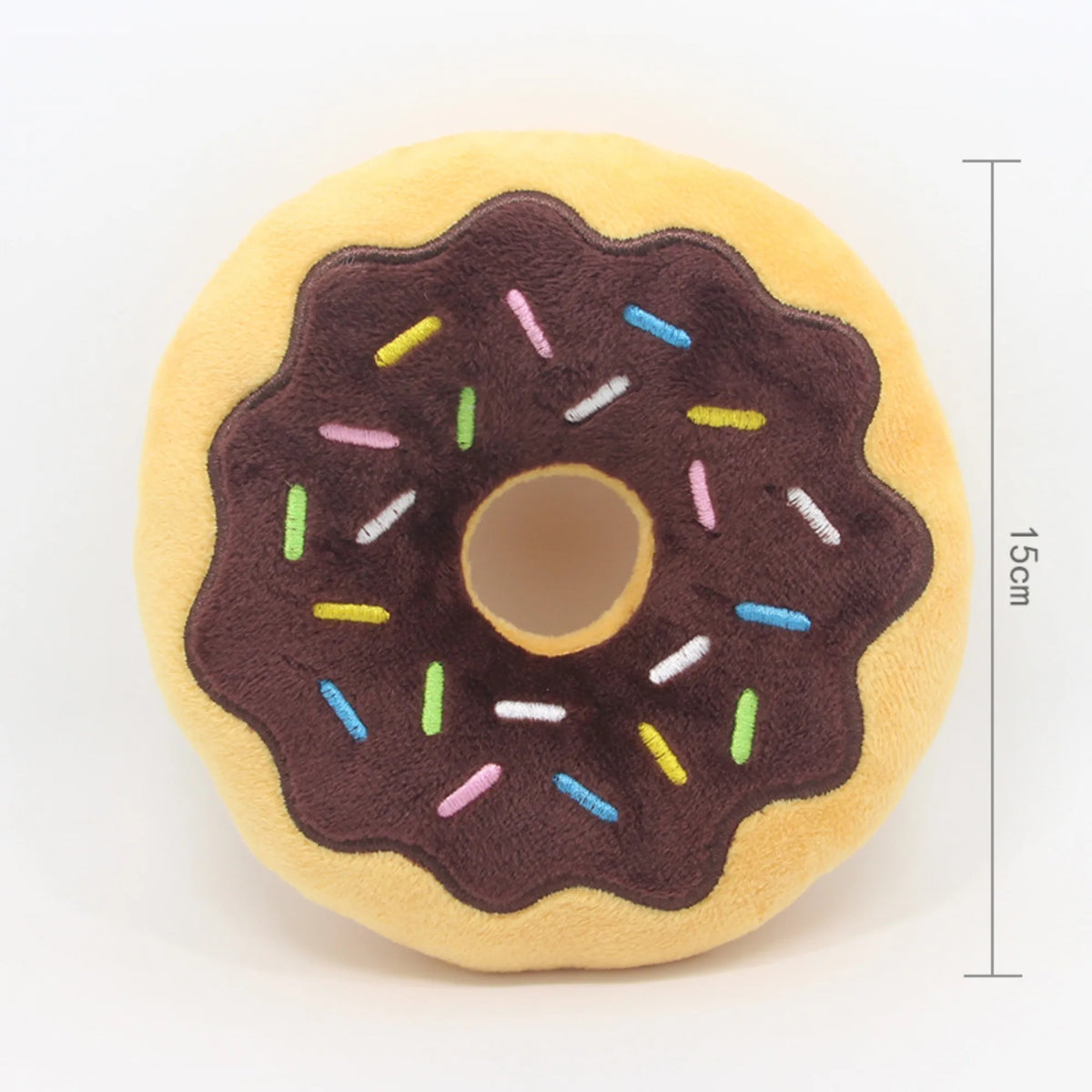Donut Plush Squeaky Dog Toy – Interactive Chew & Bite Toy