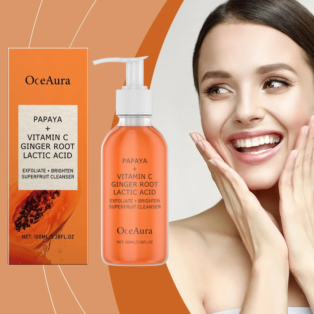 OceAura Papaya Exfoliating Brightening Facial Cleanser 100ml