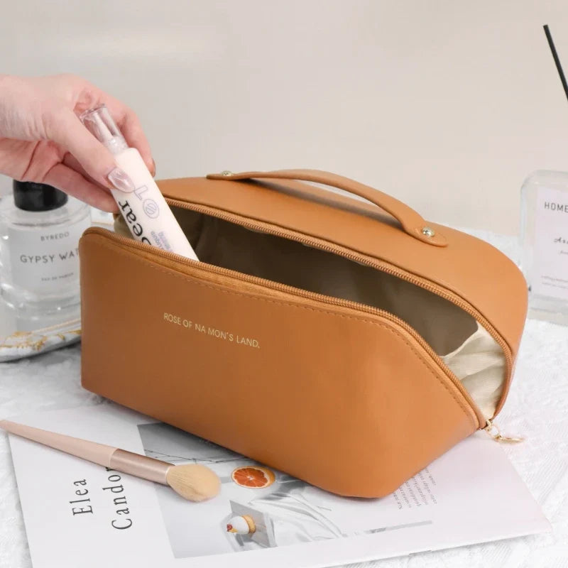 Travel Makeup Organizer Bag – Zippered Cosmetic Pouch