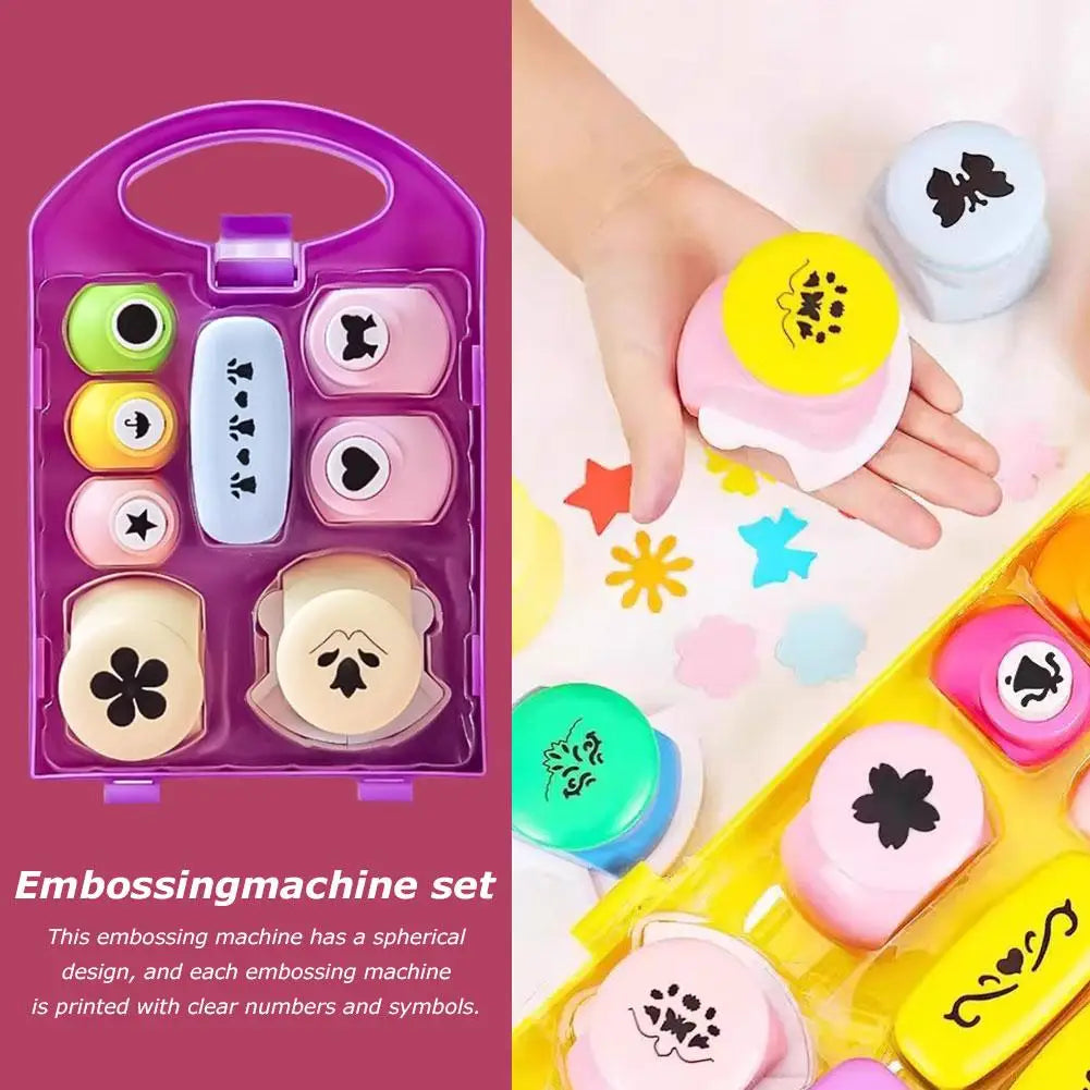 Flower Embossing Punch & Paper Edge Scissors Kit – Kids DIY Craft