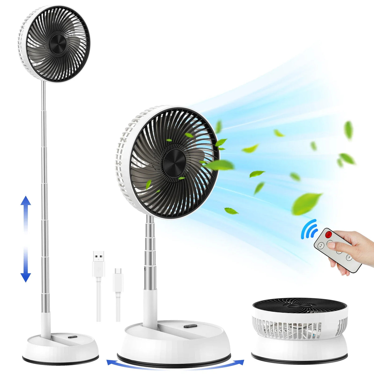 5400mAh Rechargeable Tower Fan | Remote, Timer, Oscillating