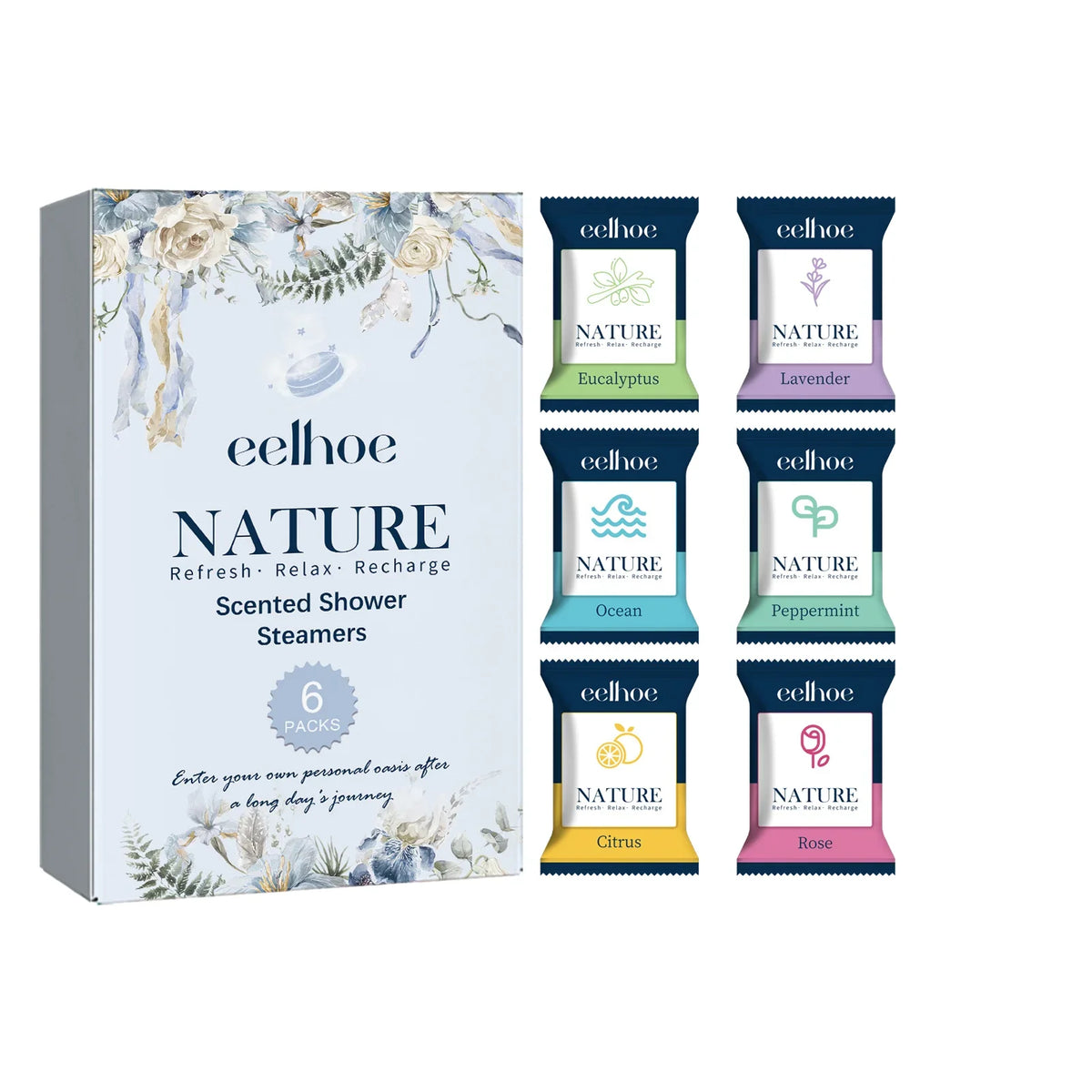 6-Pack Aromatherapy Shower Steamers | Spa Shower Tablets