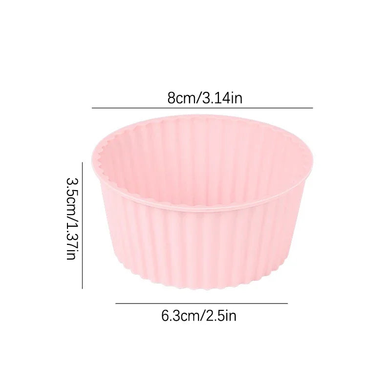 2-Pack Food Grade Silicone Cupcake Muffin Baking Molds – Non-Stick