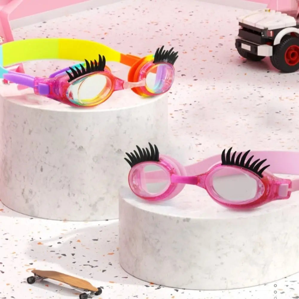 Kids Eyelash Swimming Goggles – Anti-Fog UV Silicone, Boys & Girls