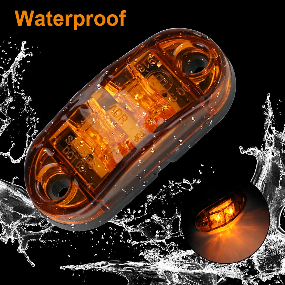LED Side Marker Lights 12V–24V | Trailer Truck Caravan Pair