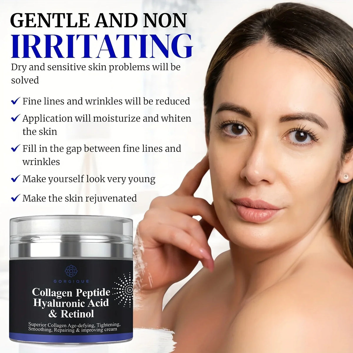 GORGIQUE Collagen Peptide Cream – Retinol & Hyaluronic Acid