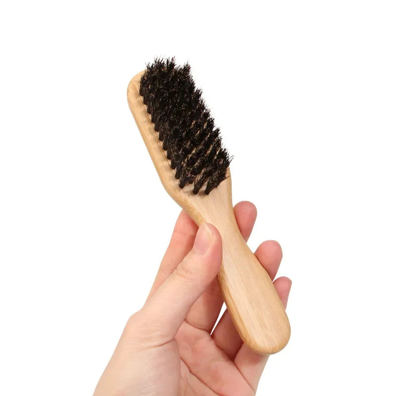 Wood Handle Boar Bristle Beard & Shaving Brush for Men
