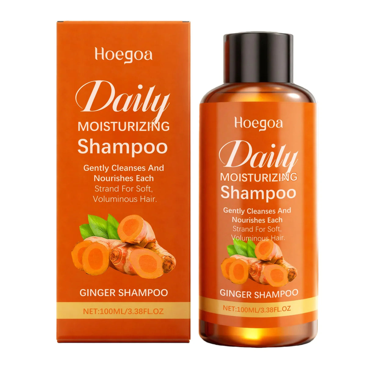 Natural Ginger Shampoo Anti Hair Loss Thickening Gentle Cleansing
