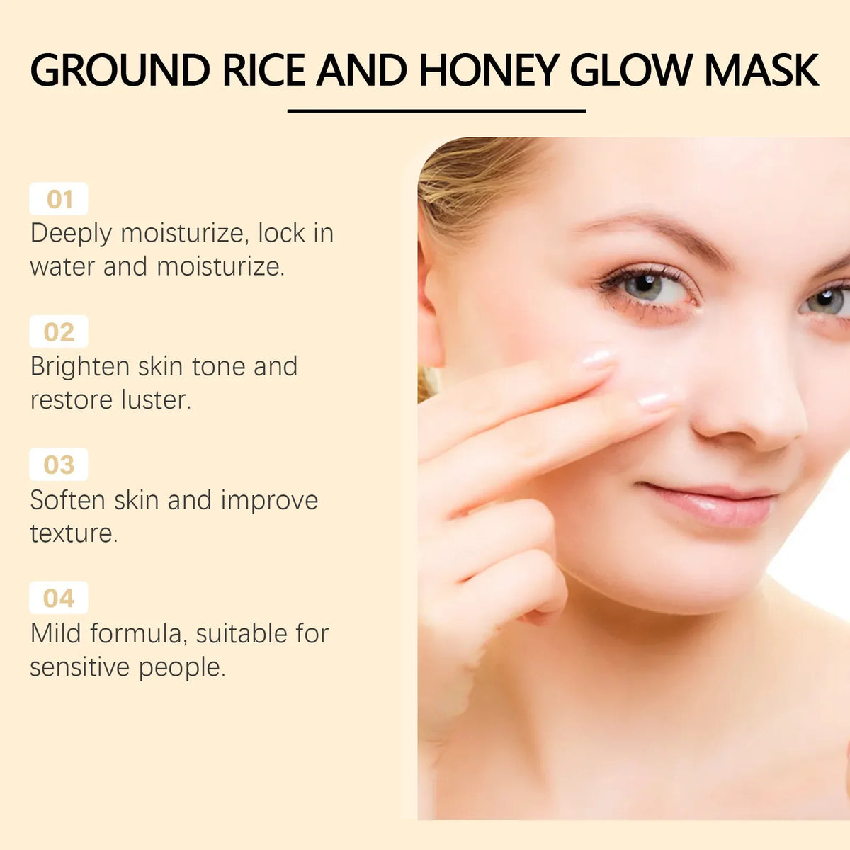 Rice Raw Pulp Mask Replenishment Moisturizing Fade Dark Spot Repair