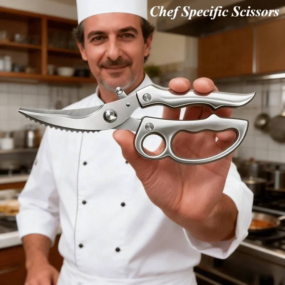 PLYS Heavy-Duty Kitchen Shears with Spring-Loaded Ejector
