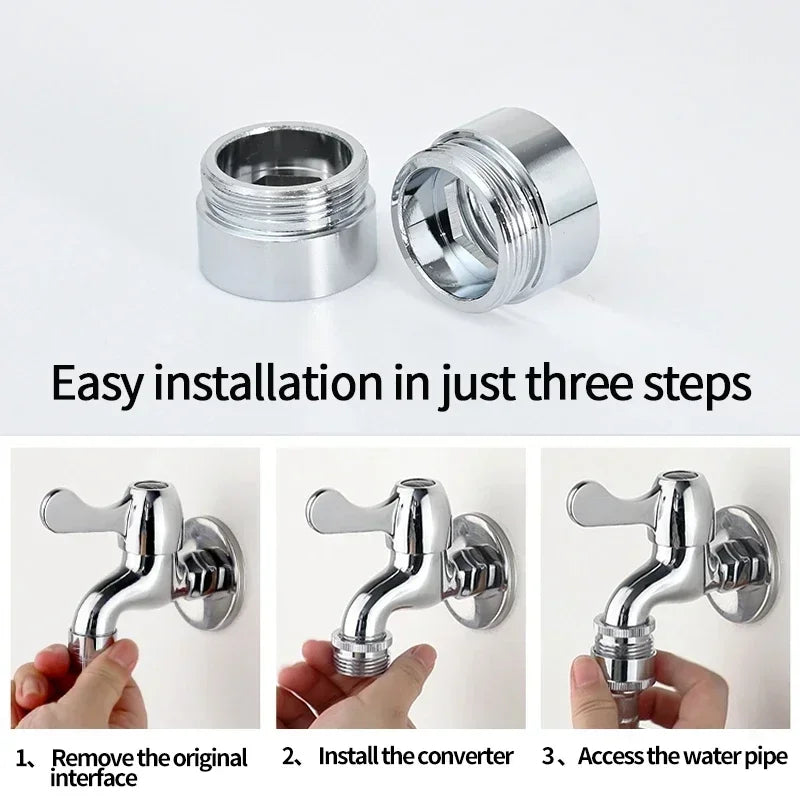 Brass Faucet Thread Adapter 1/2" to M16–M32 Tap Coupler
