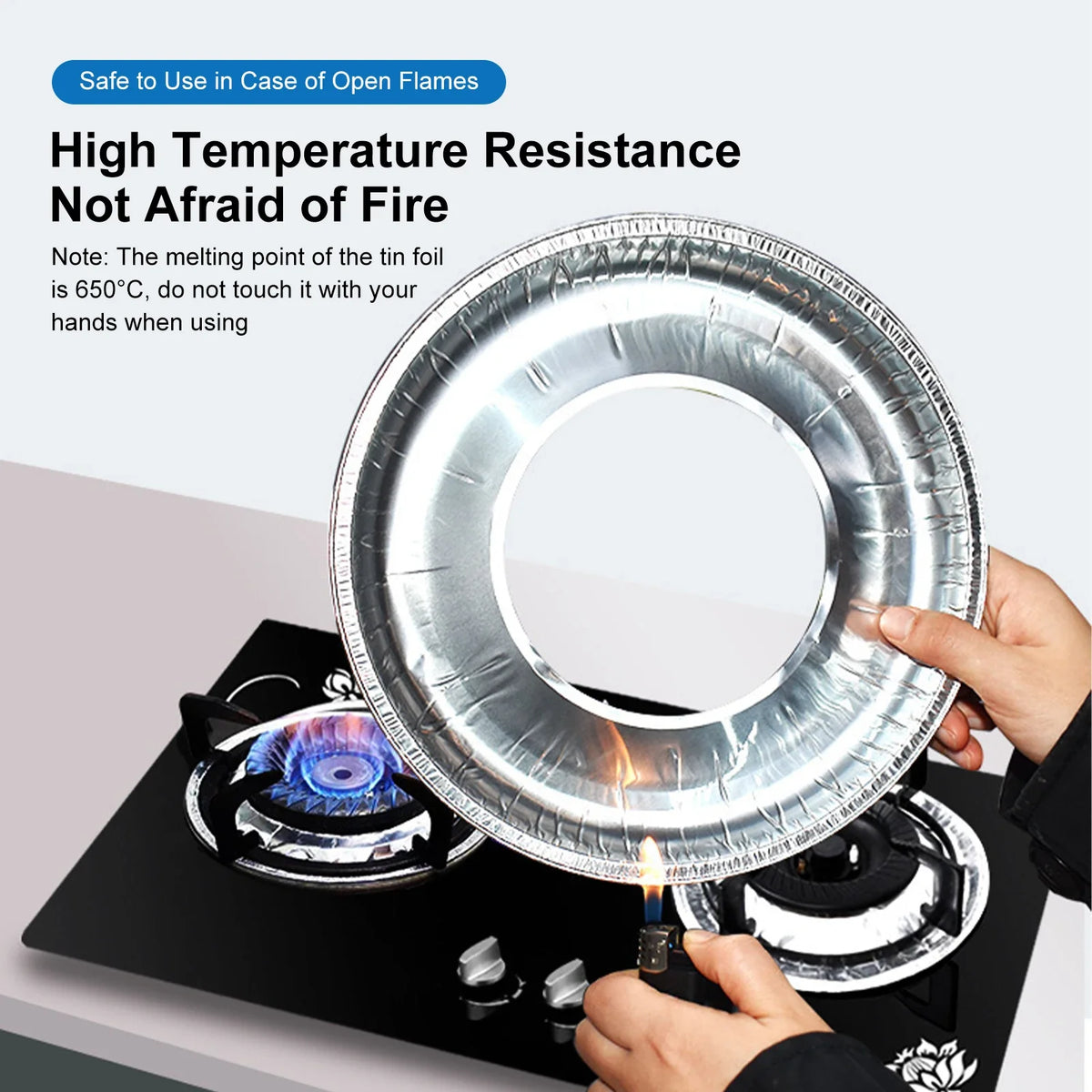 10-Pack Aluminum Foil Stove Burner Covers – Reusable Protector