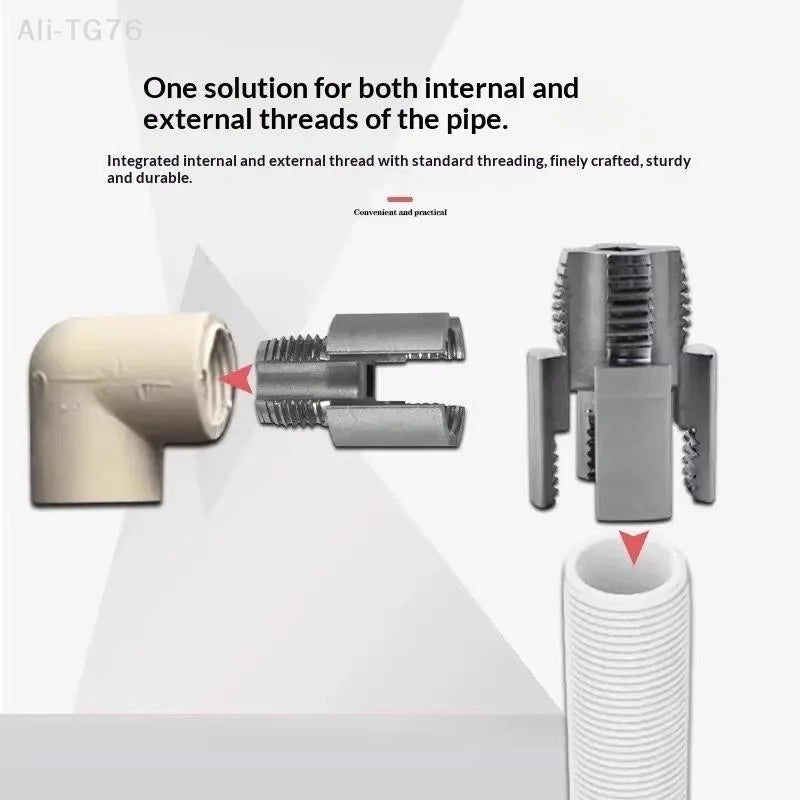 3-Piece PVC Pipe Threading Kit – 1/2", 3/4" & 1" Sizes