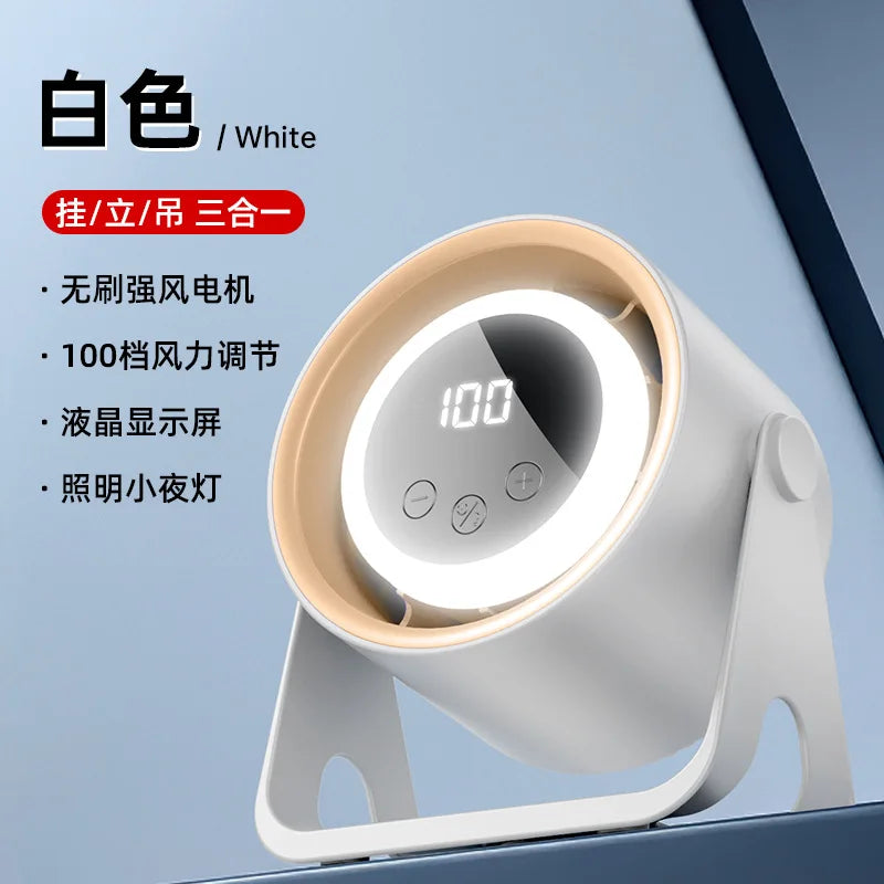 4-in-1 Bladeless Rechargeable Fan – Wall, Clip, Desk & Camp