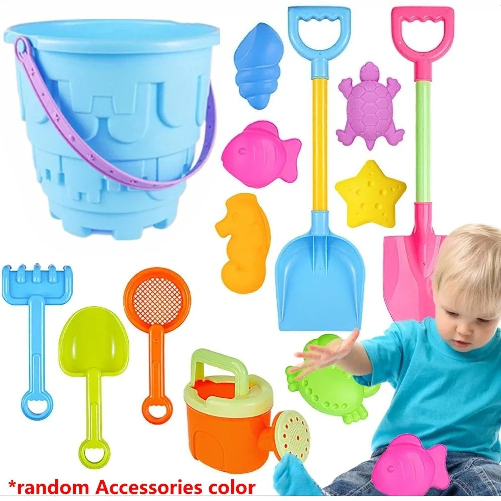 Kids Beach Toys Set – Sand Bucket, Shovels & Animal Molds