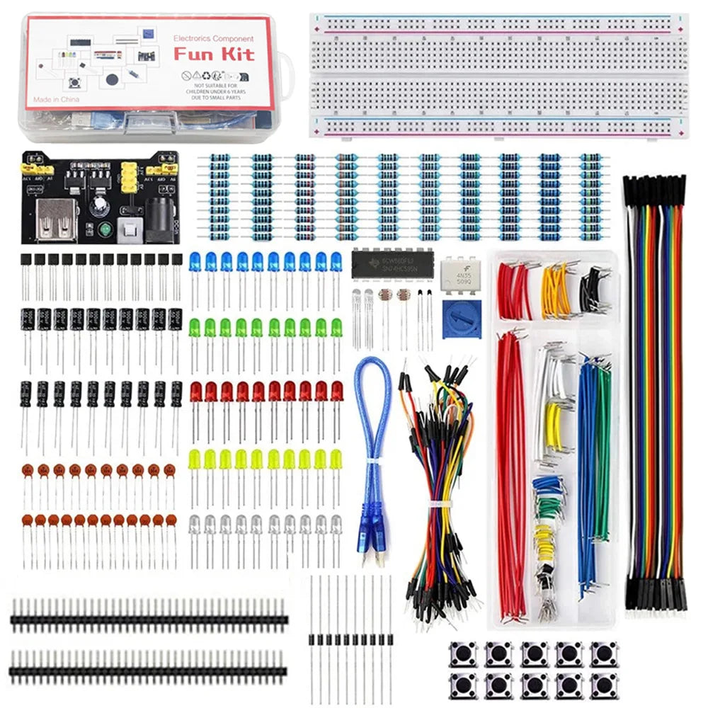 Arduino Uno R3 Starter Kit – 830 Breadboard & Electronics Set