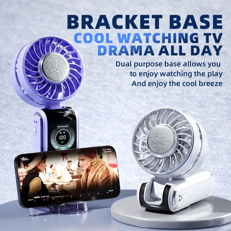 HOMEFISH Portable Semiconductor Cooling Handheld Fan | Ice Pack
