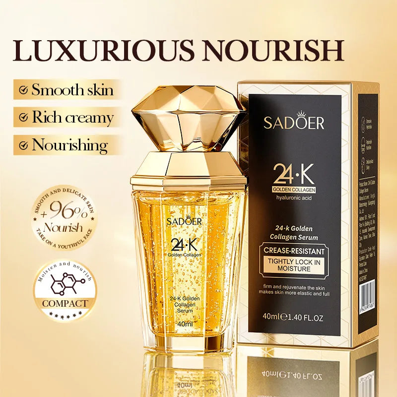 SADOER 24K Gold Collagen Face Serum – Hydrating & Anti-Aging