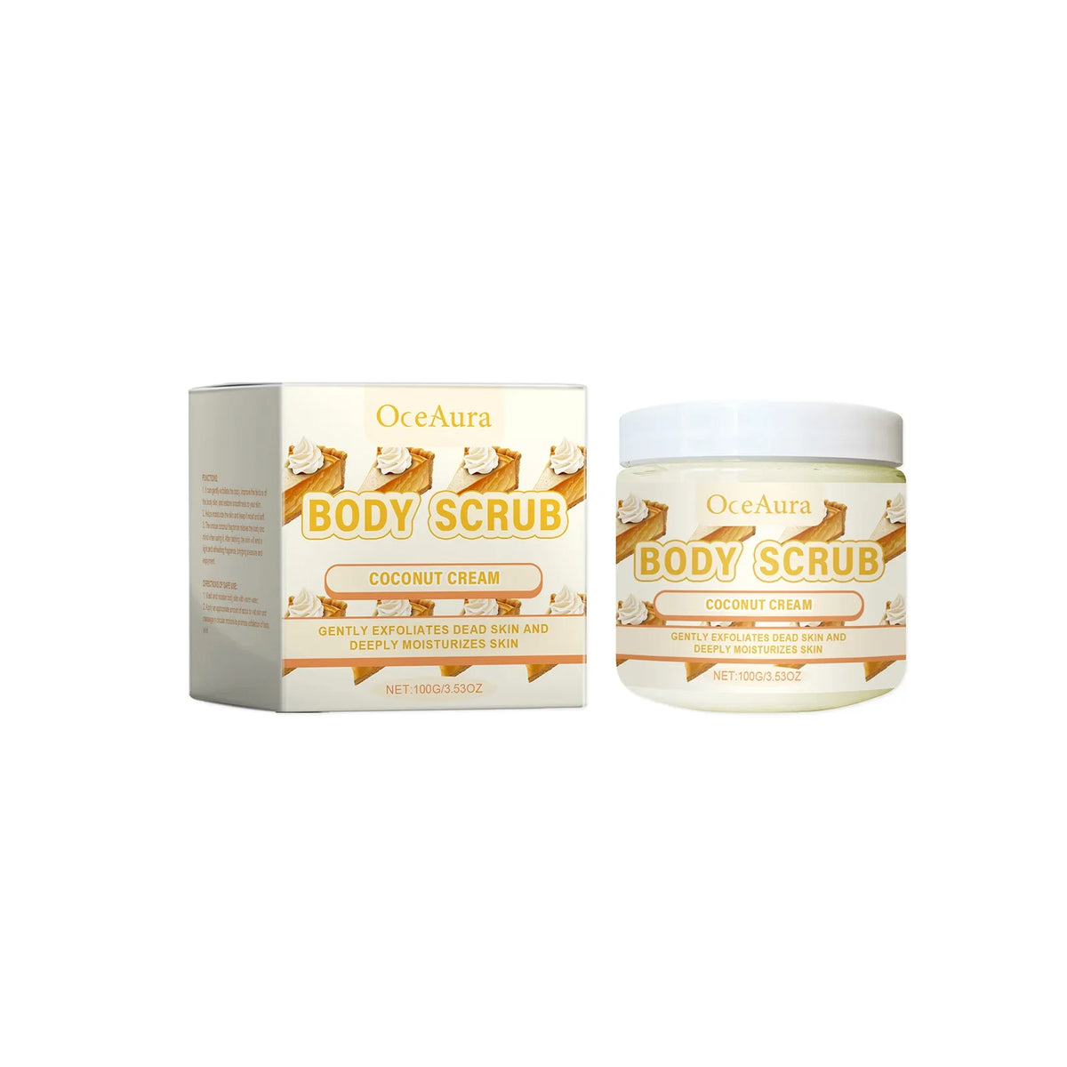 OceAura Coconut Exfoliating Body Scrub | Deep Moisturizing 100g