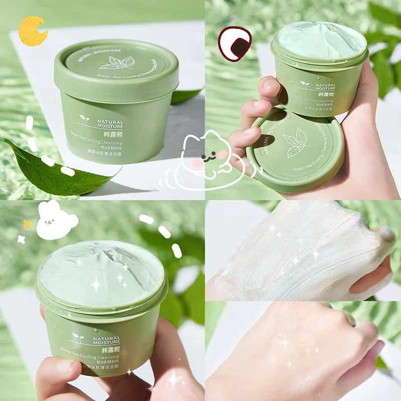Green Tea Ice Mud Face Mask – Cleansing & Oil Control 120g