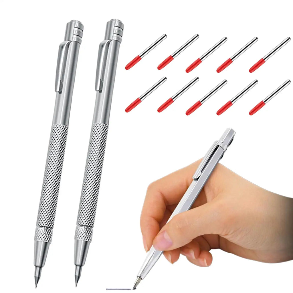Metal Marking Pen Set 2 Pcs + 10 Tips | Tile & Construction