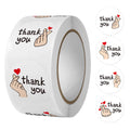 Roll Red Heart Shaped Thank You Stickers Packaging Envelope Sealing