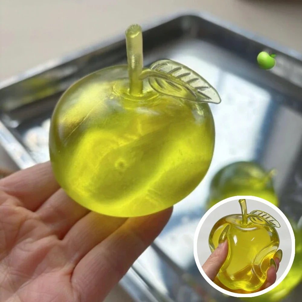 Squishy Green Apple Fidget Toy – Soft Slow Rebound Squeeze TPR