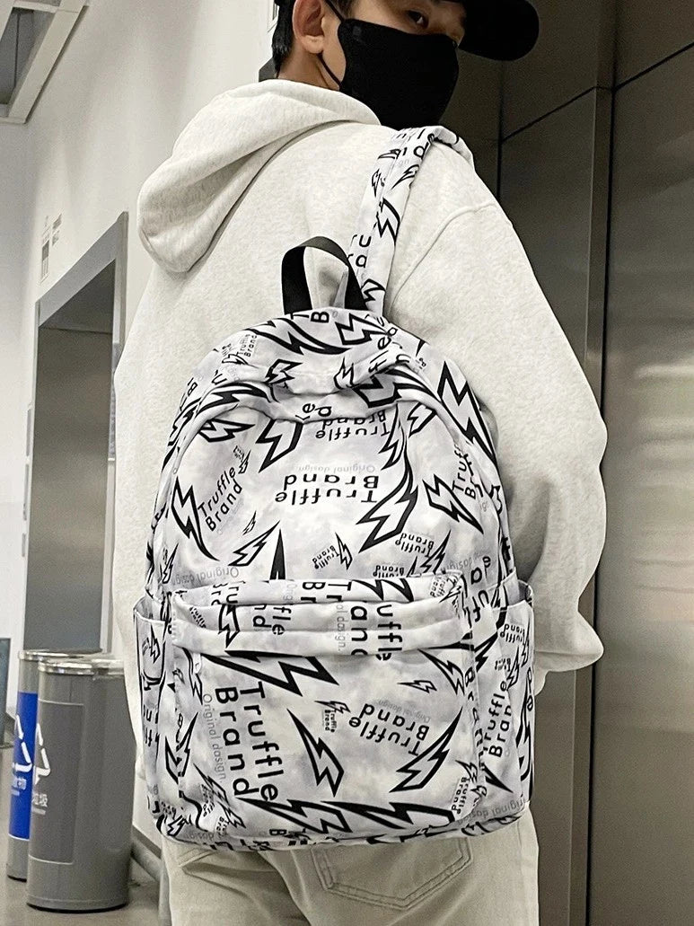 Men's Graffiti School Backpack – Teen Boys Travel Rucksack
