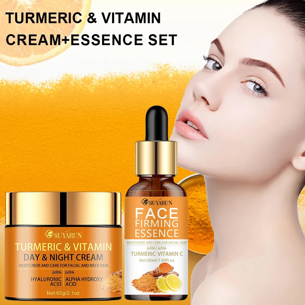 Vitamin C Brightening Cream & Turmeric Firming Serum Duo