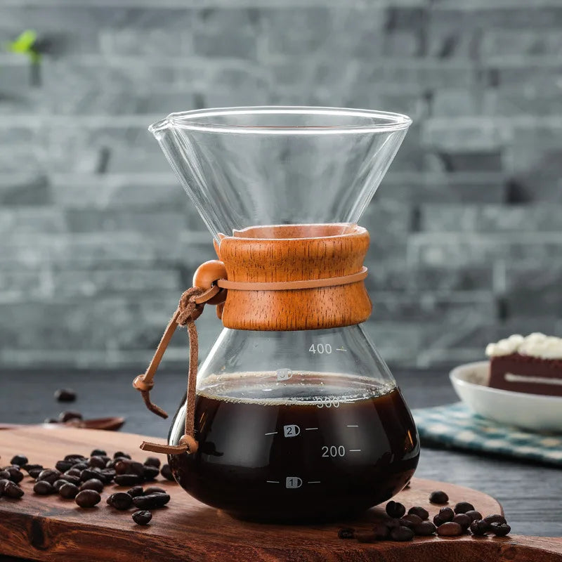 400ml Borosilicate Glass Coffee Pot with Filter | Aihogard