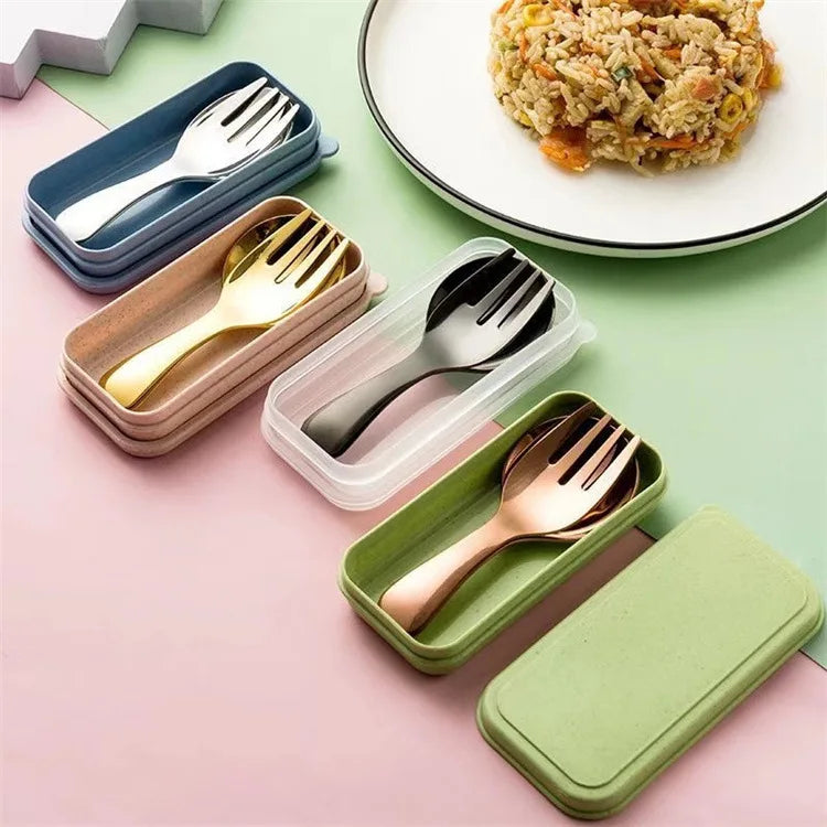 Portable Cutlery Stainless Steel Short Handle Round Head Spoon Mini