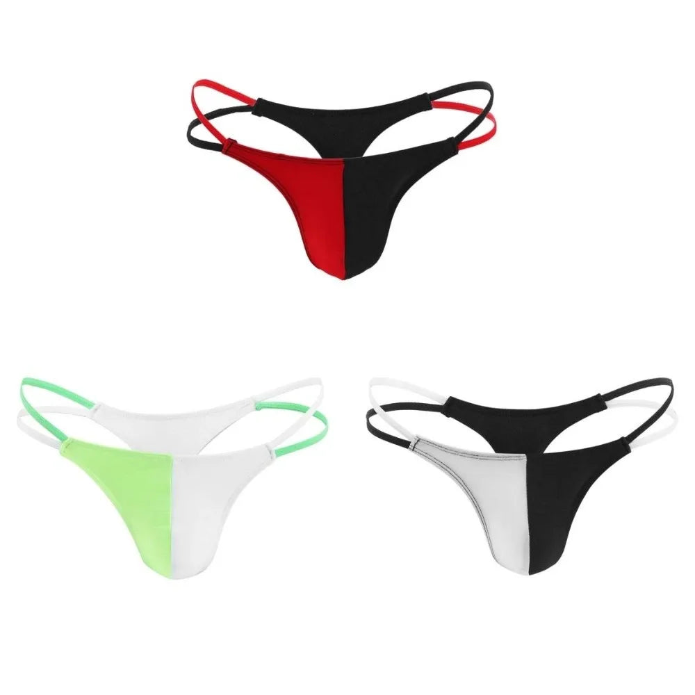 Men's Ice Silk Thong Underwear – Breathable Low Waist T-Back