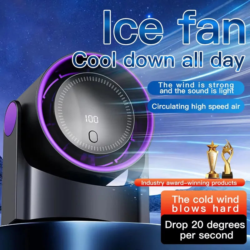 XMSJ Bladeless USB Desktop Fan – Silent & Portable | Wall Mount