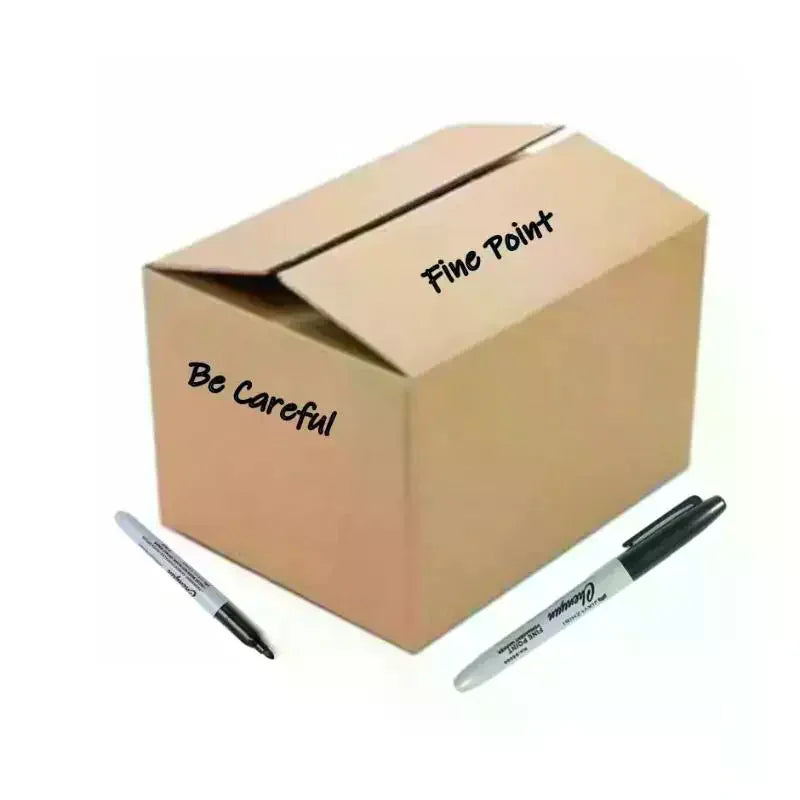 Black Permanent Marker Pens – Fine Tip, Waterproof, Quick Dry