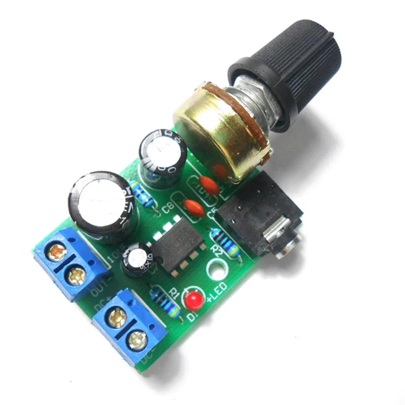 LM386 10W Audio Amplifier Board Mono DC 3-12V Volume Control