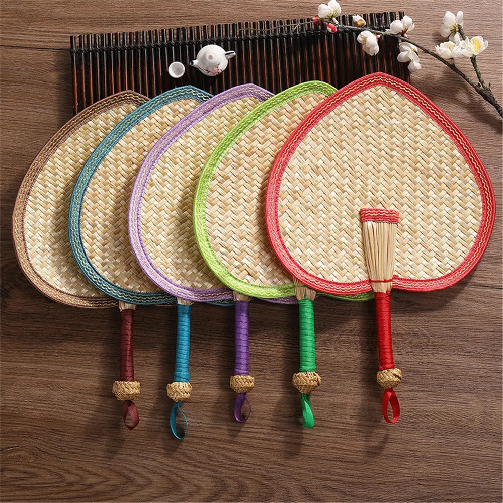 Hand-woven Woven Straw Hand Fan Old Summer Natural Environmentally